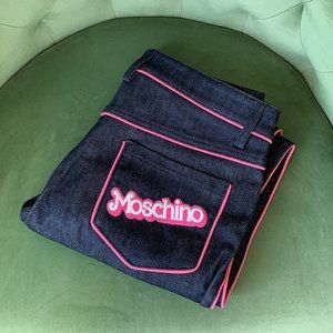 Iconic MOSCHINO Barbie Skinny Jeans – High Waisted Couture Pants SP15 RTW